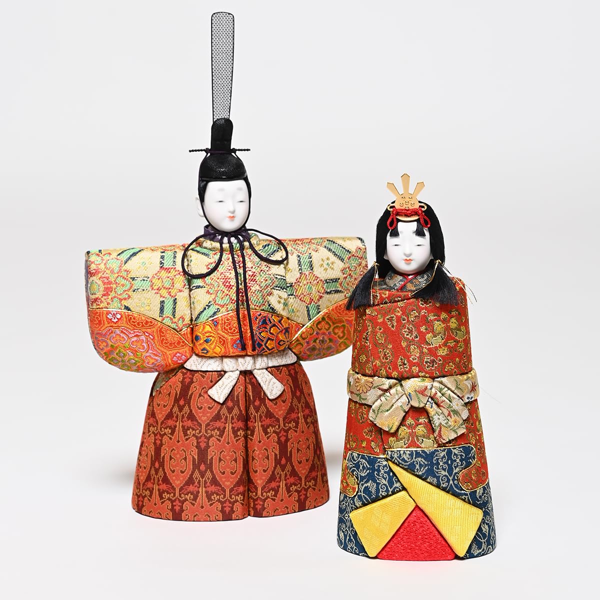 Amazon | 【江戸木目込】木目込／ケース入お雛様木目込立雛：大里彩作